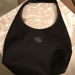 Longchamp black nylon Hobo shoulder bad